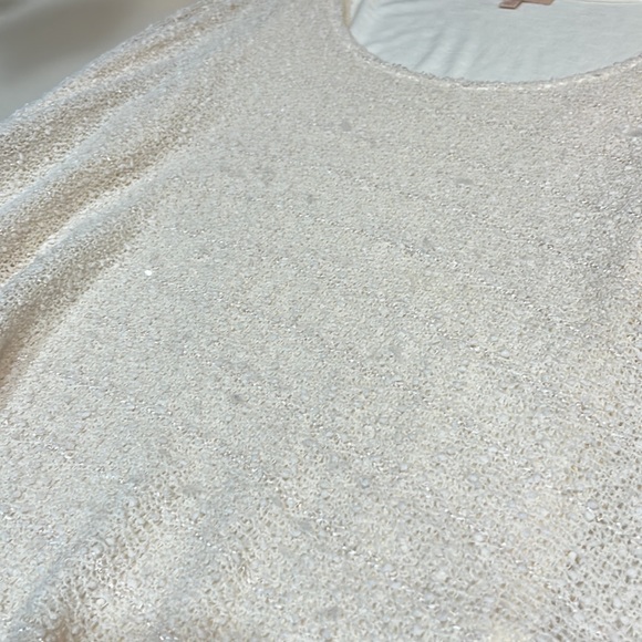 Gibson Latimer poncho beige with fringed sleeves small - Picture 13 of 15